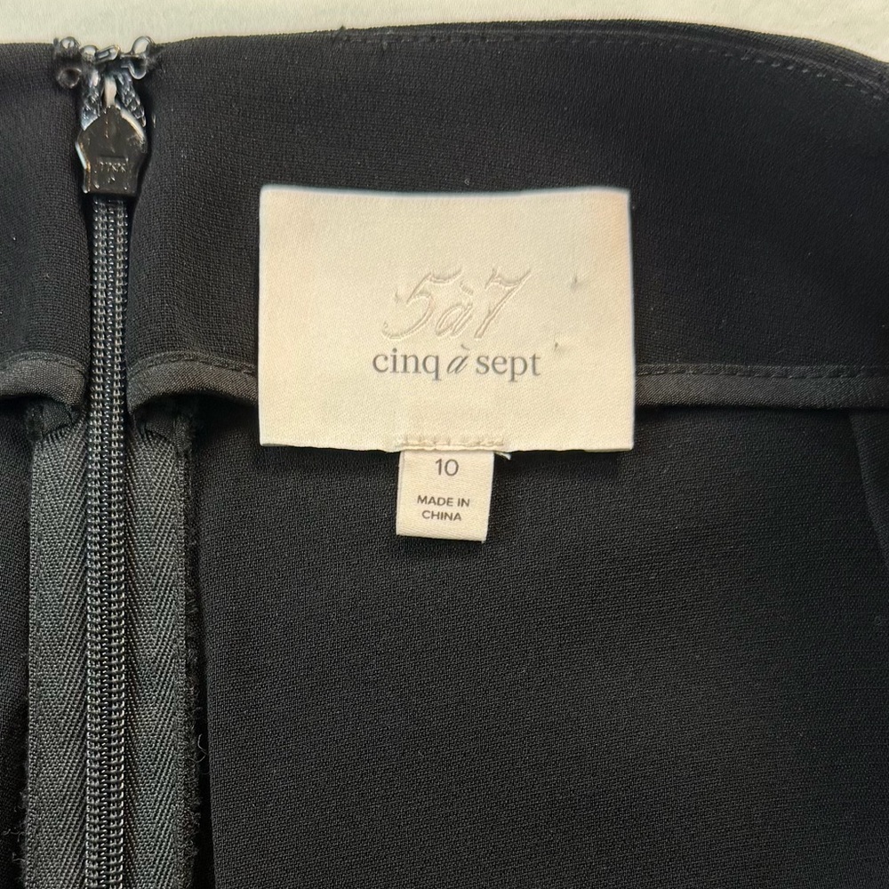 Cinq à Sept Flat Front Black Flared Dress Pants Size 10 - Picture 6 of 10